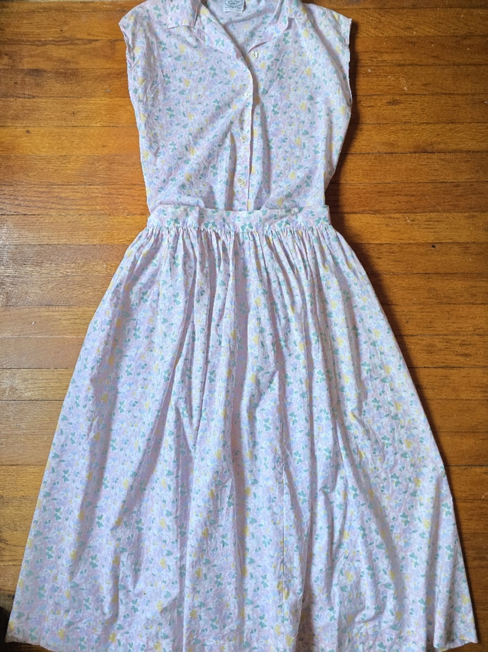 Vintage 80s LAURA ASHLEY Matching Skirt And Top Set Small Medium